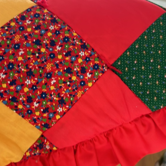 Vintage Christmas Tree Skirt Patchwork Quilted Hand Made - Picture 3 of 7